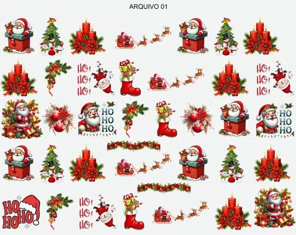 Folha Impressa DTF UV - 39x30 (Varios Temas) - Arquivo N�o Alter�vel