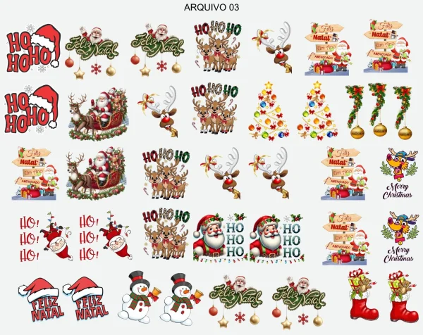 Folha Impressa DTF UV - 39x30 (Varios Temas) - Arquivo N�o Alter�vel