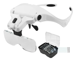 Lupa de Cabe�a com Luz Led e 5 Lentes