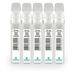 �gua Destilada Est�ril P/inje��o Ampola 10 Ml Kit com 10 Ampolas