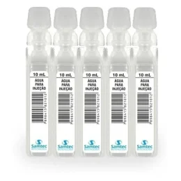 gua Destilada Estril P/injeo Ampola 10 Ml Kit com 10 Ampolas