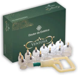 Kit De Ventosa De Acr�lico Para Ventosaterapia Chinesa - 12 Unidades