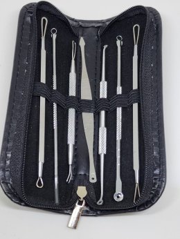 Kit Curetas A�o Inox 7 Pe�as + Estojo