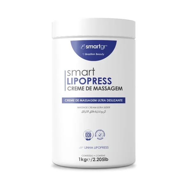 Smart Lipopress Creme de Massagem - Creme de Massagem Ultra Deslizante - 1 kg