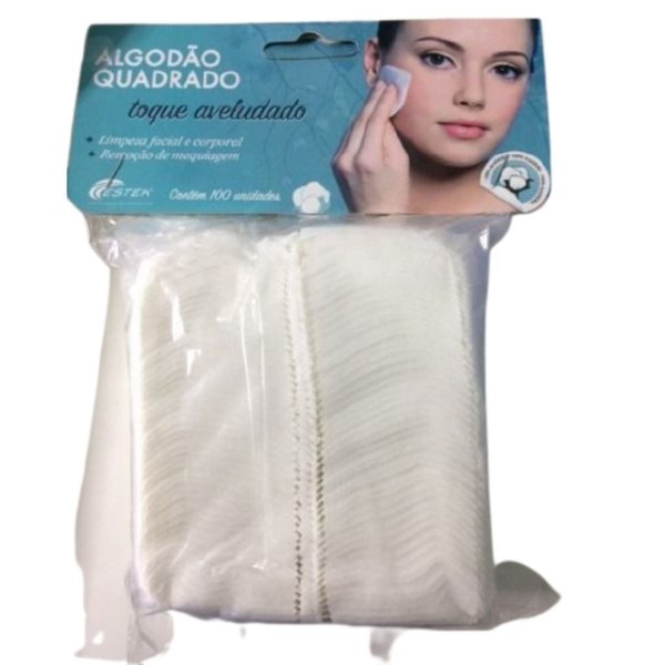 Algod�o Quadrado 100 uni com Toque Aveludado