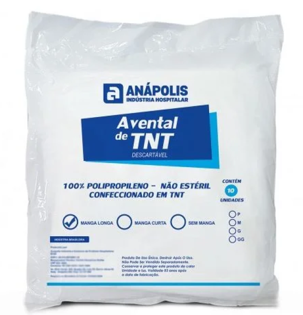 AVENTAL MANGA LONGA AN�POLIS - 40GR/M2