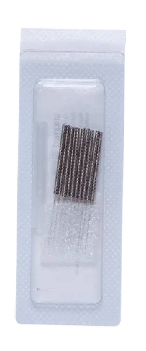 Agulhas para Acupuntura Uniqmed 0.25mm X 30mm - Caixa com 1000 unidades - Blister 10 agulhas
