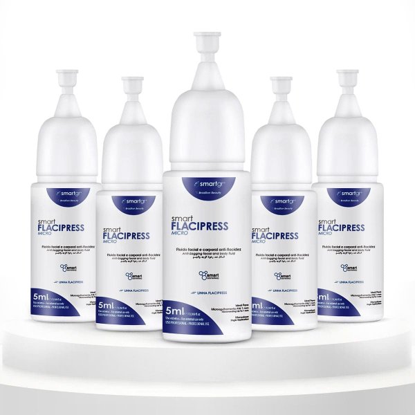 Smart Flacipress Micro Anti-Flacidez 5x5 ml - Fluido Facial e Corporal - 5 monodoses de 5 ml