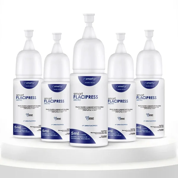 Smart Flacipress Micro Anti-Flacidez 5x5 ml - Fluido Facial e Corporal - 5 monodoses de 5 ml