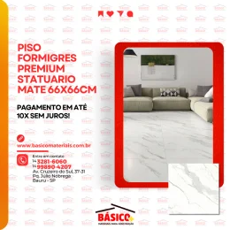 PISO FORMIGRESSS STATUARIO MATE 66X66