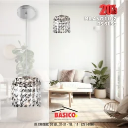 luminaria milano 1 luz