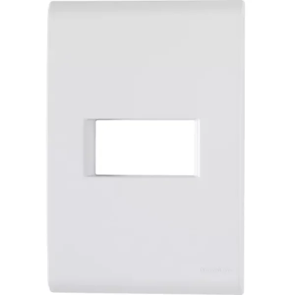 PLACA 4X2 1P HORIZONTAL LIZ BRANCO