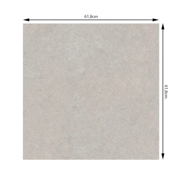 PORCELANATO 61,8X61,8 GRIGIO 61113 BASE BRANCA EMBRAMACO  MT�