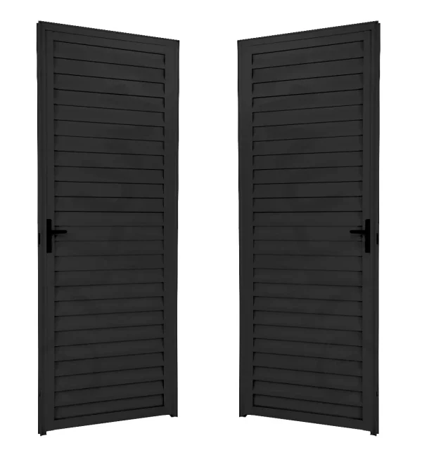 PORTA PRETA ALUMINIO GIRO PADRAO  (ALUAN)