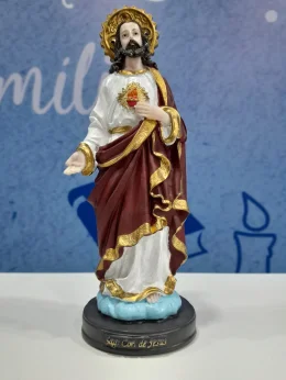 IMAGEM SAGRADO CORACAO DE JESUS EM RESIN