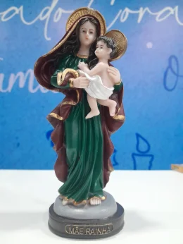 IMAGEM MAE RAINHA EM RESINA 22CM
