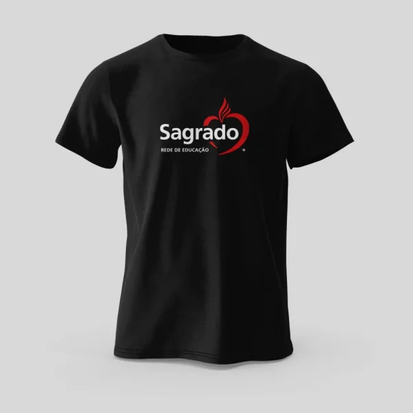 CAMISETA M/C PRETA  SAGRADO ( ENSINO MEDIO )