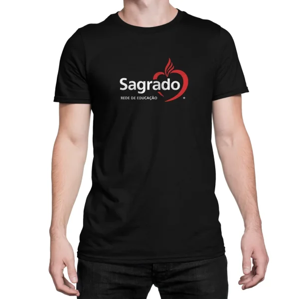 CAMISETA M/C PRETA  SAGRADO ( ENSINO MEDIO )