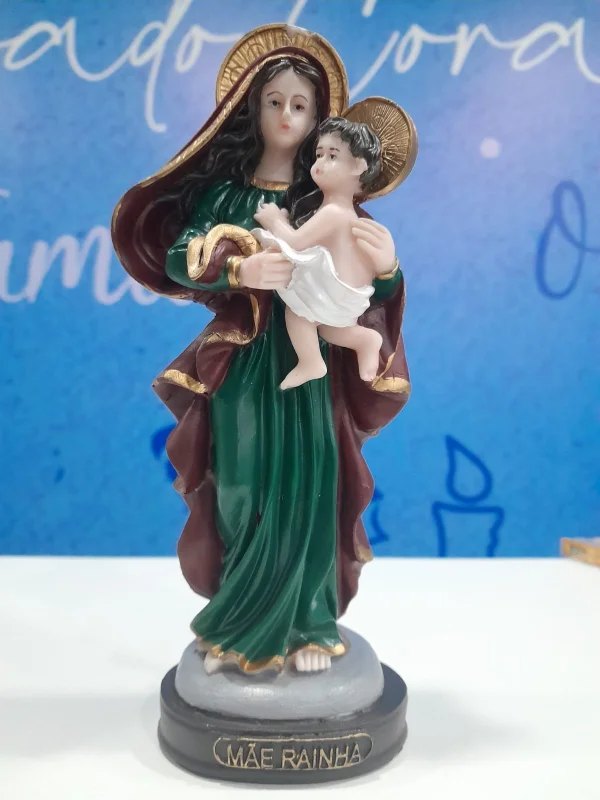 IMAGEM MAE RAINHA EM RESINA 22CM