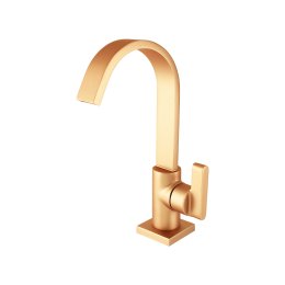 1198 - Torn. Lavatorio Mesa Bica Alta 1/4vt Plena Slim Red Gold Matte