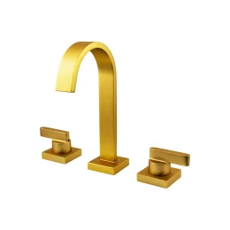 1877 - Mist.lavatorio Mesa Bica Alta 1/4v Plena Slim Gold Matte