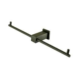 2040 - Porta Papel Duplo Domani Slim Black Matte