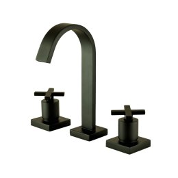 1877 - Mist.lavatorio Mesa Bica Alta 1/4v Plena Cross Black Matte