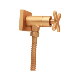 1150 - Ducha Hig.man.c/reg.flex.met.1/4vt Plena Cross Red Gold Matte