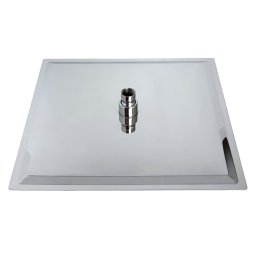 2100 - DUCHA CHUVEIRO QUADRADA INOX 10'' 25X25CM C/TUBO P/ TETO CR