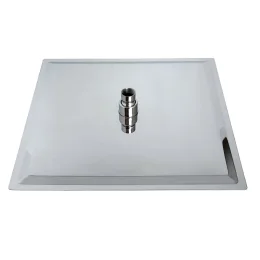 2100 - DUCHA CHUVEIRO QUADRADA INOX 10'' 25X25CM C/TUBO P/ TETO CR