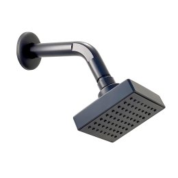 2100 DUCHA CHUVEIRO QUADRA �ARTICULAVEL PRETO FOSCO 8,5 CM �X 8,5 CM PAREDE