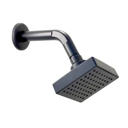 2100 DUCHA CHUVEIRO QUADRA ARTICULAVEL PRETO FOSCO 8,5 CM X 8,5 CM PAREDE