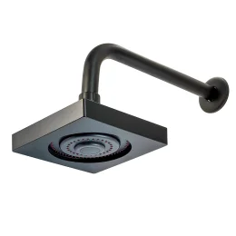 2100 DUCHA CHUVEIRO REDONDA  ARTICULAVEL AUTOLIMPANTE PRETO FOSCO