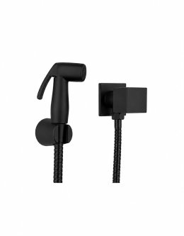 1150 - DUCHA HIG.MAN.C/REG.FLEX.MET.1/4VT CUBO BLACK MATTE