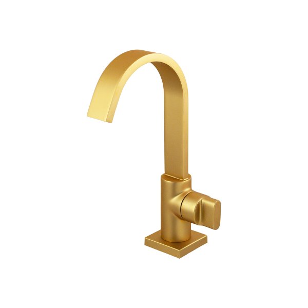 1198 - Torn. Lavatorio Mesa Bica Alta 1/4vt Plena Gold Matte