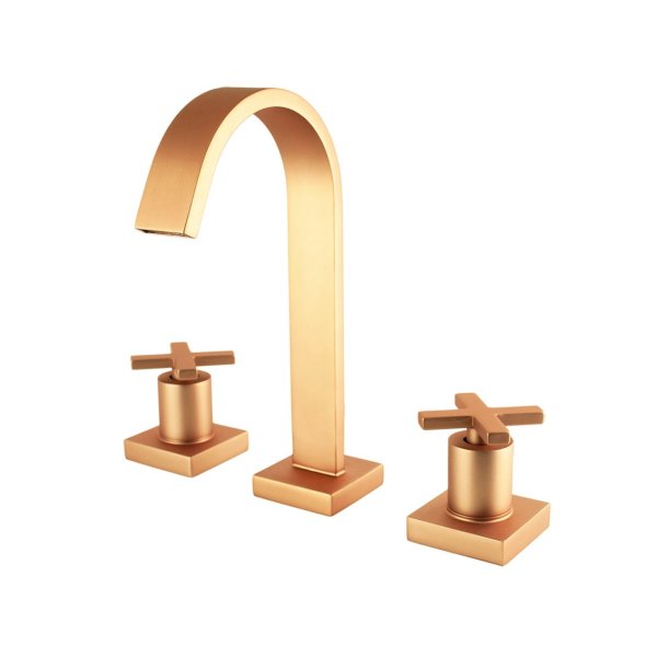 1877 - Mist.lavatorio Mesa Bica Alta 1/4v Plena Cross Red Gold Matte