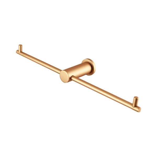 2040 - Porta Papel Duplo Serie Line Slim Red Gold Matte