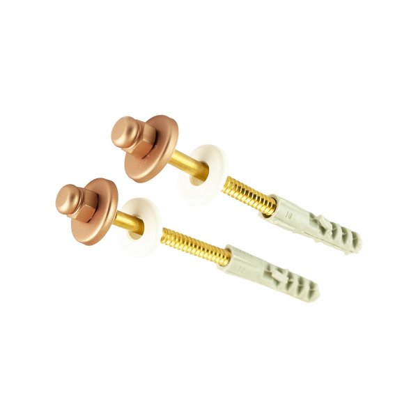 3008 - Parafuso de Fixacao C/canopla Luxo S-10 (par) Red Gold Matte