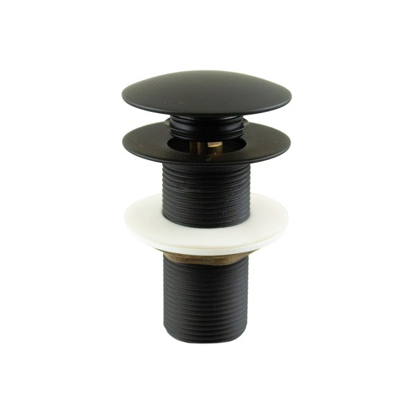 1602 VALVULA CLICK P/ LAVATORIO TAMPA EXTERNA 7/8 ZAMAK BLACK MATTE