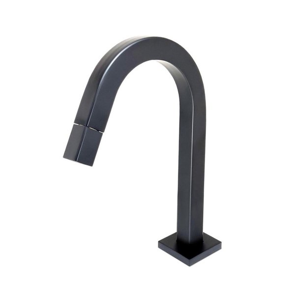 1175 - TORNEIRA BANHEIRO SLIM BICA MEDIA CUBO BLACK MATTE
