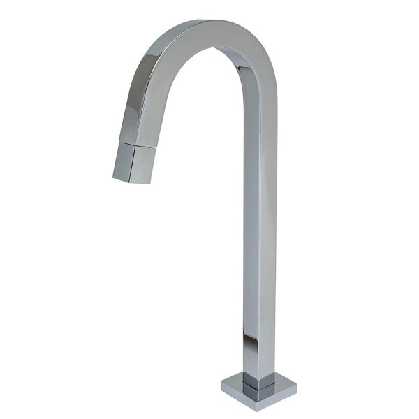 1176 - TORNEIRA BANHEIRO SLIM BICA ALTA CUBO CROMADA