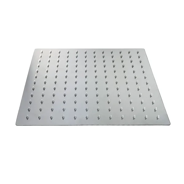 2100 - DUCHA CHUVEIRO QUADRADA INOX 10'' 25X25CM C/TUBO P/ TETO CR