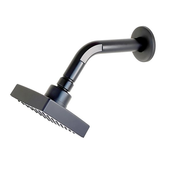 2100 DUCHA CHUVEIRO QUADRA �ARTICULAVEL PRETO FOSCO 8,5 CM �X 8,5 CM PAREDE