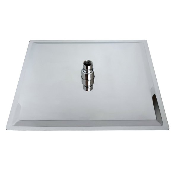 2100 - DUCHA CHUVEIRO QUADRADA INOX 10'' 25X25CM C/TUBO P/ PAREDE CR
