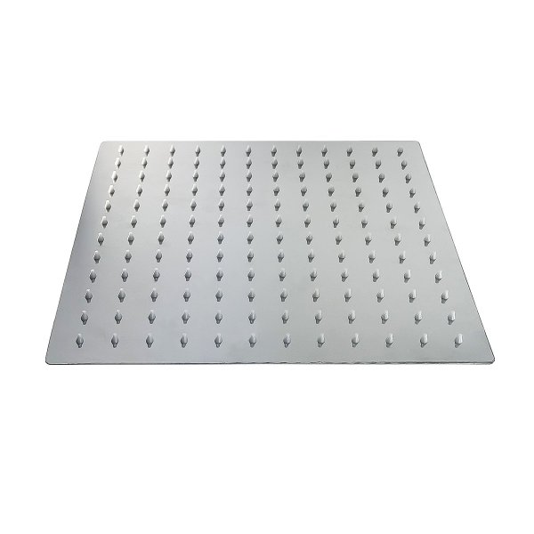 2100 - DUCHA CHUVEIRO QUADRADA INOX 10'' 25X25CM C/TUBO P/ PAREDE CR