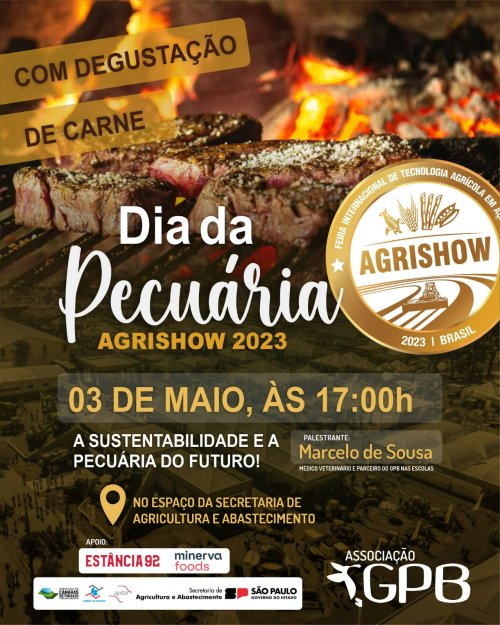 'A sustentabilidade e a pecu�ria do futuro' s�o temas de palestra promovida pelo GPB na Agrishow 2023