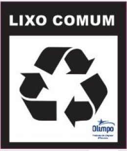 Adesivo P/ Lixeira Preto (lixo Comum) 12x14