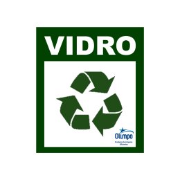 Adesivo P/ Lixeira Verde (vidros) 9x11