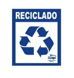 Adesivo P/ Lixeira Azul (reciclado) 9 X11