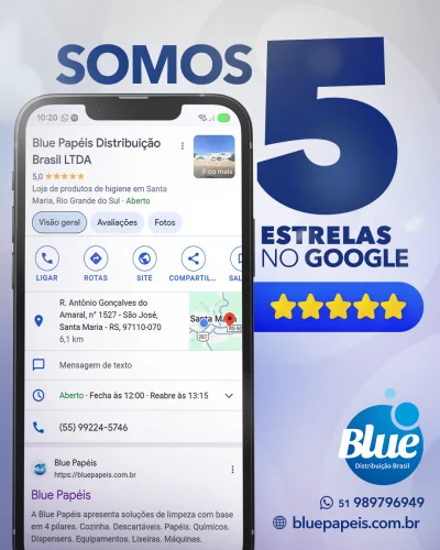A Blue  5 estrelas no Google!